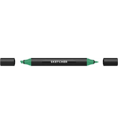 Twinmarker Sketcher brush+chisel G 365 smaragd