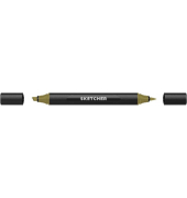 Twinmarker Sketcher brush+chisel K 415 olive