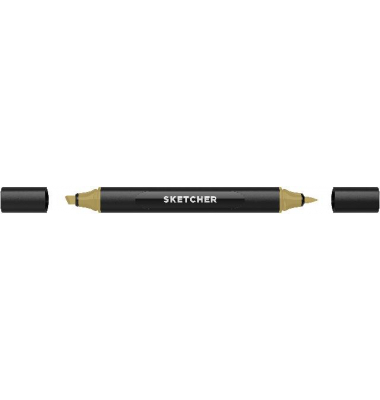 Twinmarker Sketcher brush+chisel K 425 khaki