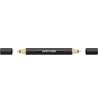 Twinmarker Sketcher brush+chisel K 435 sahara
