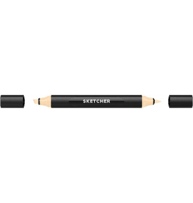 Twinmarker Sketcher brush+chisel BE440 milchkaffee hell