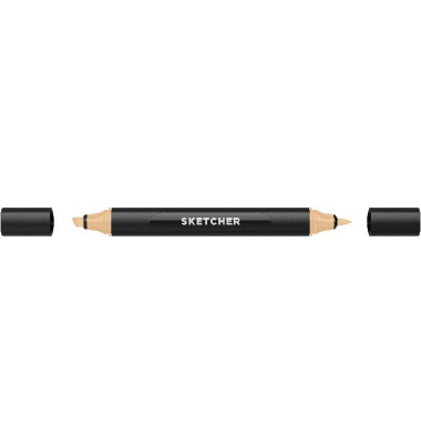 Twinmarker Sketcher brush+chisel BE450 karamell mittel