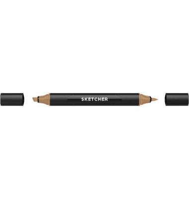 Twinmarker Sketcher brush+chisel BE455 karamell