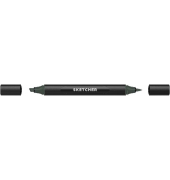 Twinmarker Sketcher brush+chisel GG505 grüngrau 5