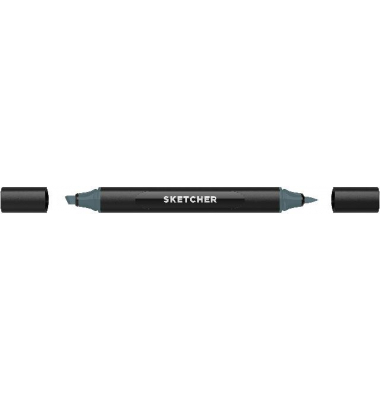 Twinmarker Sketcher brush+chisel CG530 kaltgrau 5