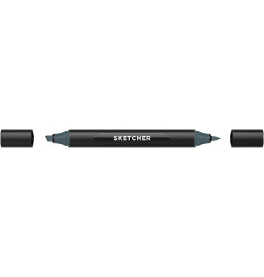 Twinmarker Sketcher brush+chisel CG535 kaltgrau 6