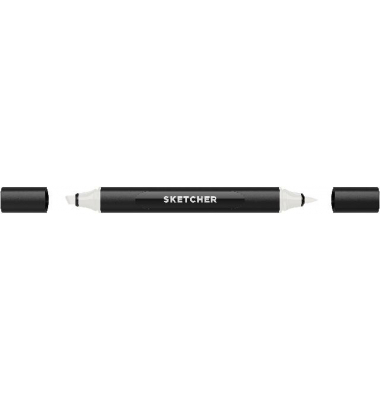 Twinmarker Sketcher brush+chisel NG540 neutralgrau 1