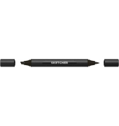 Twinmarker Sketcher brush+chisel BL600 schwarz