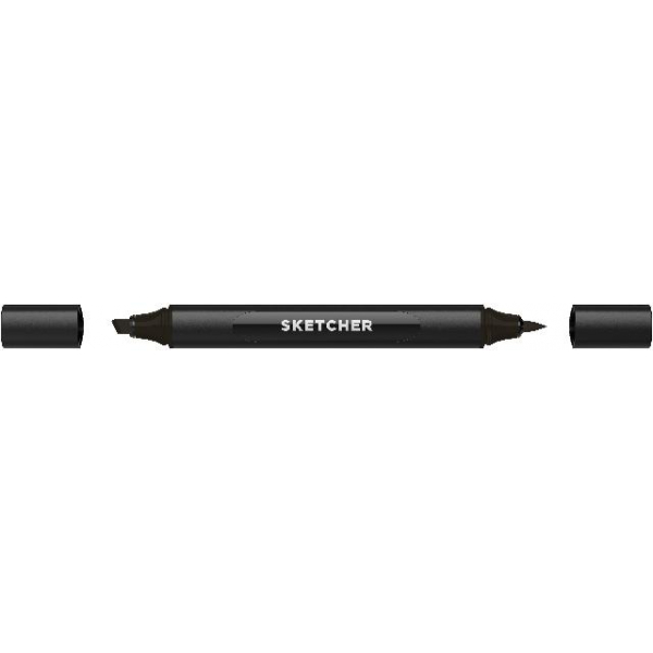 4250397650517 - Twinmarker Sketcher brush+chisel BL600 schwarz 4250397650517 Molotow 4250397650517 - Twinmarker Sketcher brush+chisel BL600 schwarz 4250397650517 Molotow