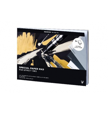 Effekt Papier Pad A4 18 Blatt 6xschwarz, 6xweiß, 6xtransparent Effektpapier