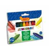 Wachsmalstifte Wax Crayons Jumbo, 980/12, farbig sortiert, Dreikantform, 1,1x7,5cm (&Oslash;xL)