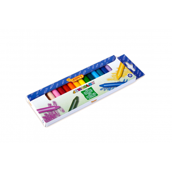 8412027000437 - Wachsstifte 18er Schachtel farbig sortiert Wachsstift 8412027000437 Jovi
