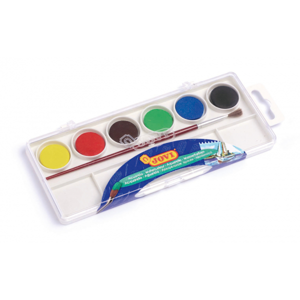 8412027000512 - Wasserfarben 6 Farben je 22ml mit Pinsel 8412027000512 Jovi