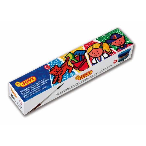 8412027000628 - Plakatfarbe 5er Schachtel mit Pinsel sortiert 8412027000628 Jovi