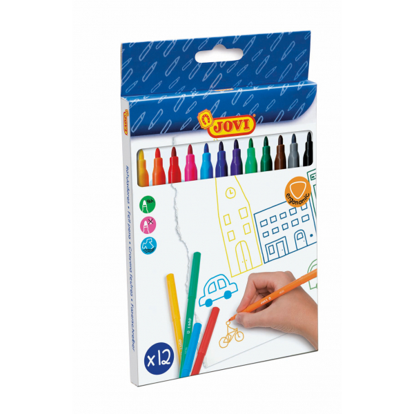 8412027001526 - Faserschreiber ergonomic 12er Schachtel farbig sortiert 8412027001526 Jovi