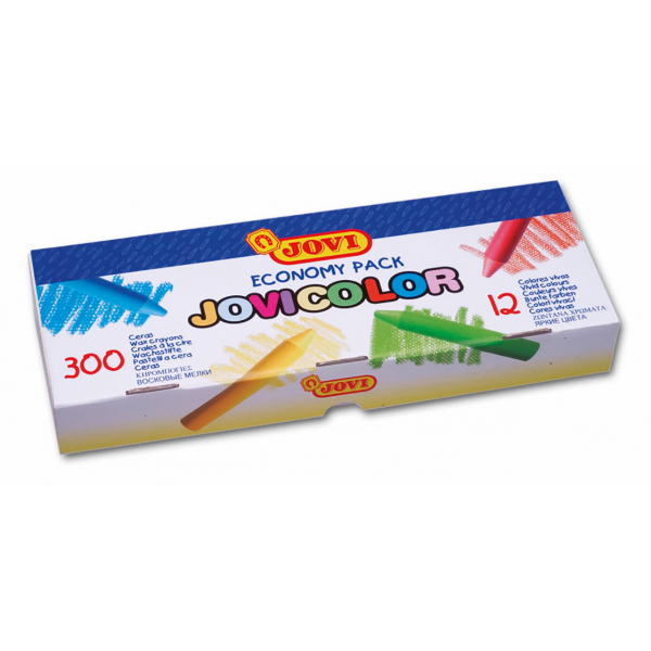 Jovi Wachsmalstifte Wax Crayons Jumbo, 989, farbig sortiert, Dreikantform, 1,2x7,5cm (ØxL) 8412027003117 Jovi