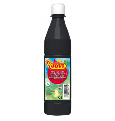 Flüssige Plakatfarbe 500ml Flasche, schwarz