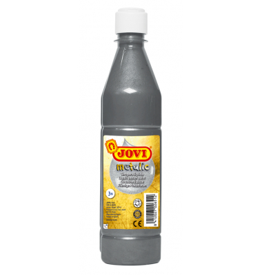 Flüssige Plakatfarbe metallic 500 ml Flasche silber