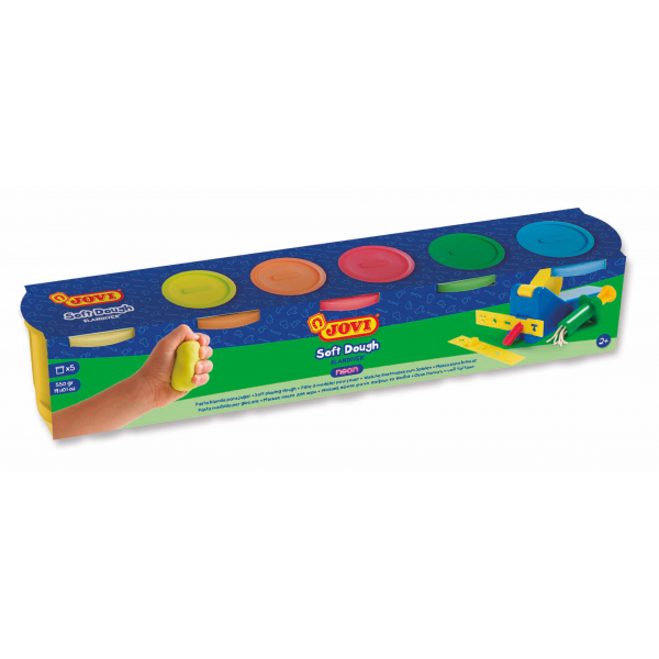 8412027007948 - Soft Dough BLANDIVER neon Knetmasse 5er Schachtel Neon Farben sortiert Kinderknete 8412027007948 Jovi