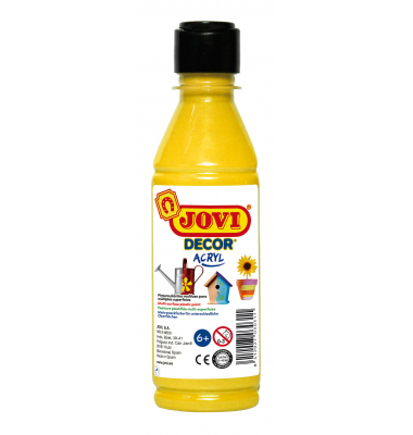 DECOR ACRYL Mehrzweckfarben 250 ml Flasche, gelb Acrylmalfarbe