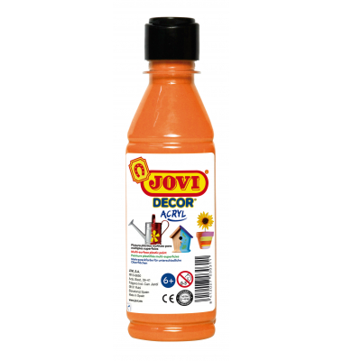DECOR ACRYL Mehrzweckfarben 250 ml Flasche, orange Acrylmalfarbe