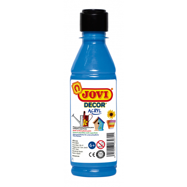 8412027024457 - DECOR ACRYL Mehrzweckfarben 250 ml Flasche cyanblau Acrylmalfarbe 8412027024457 Jovi