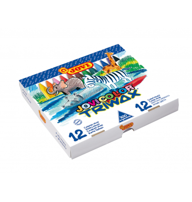 Wachsmalstifte Jumbo Easy Grip Sparbox, 979, farbig sortiert, Dreikantform, 1,1x8,2cm (&Oslash;xL)