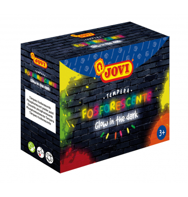 FOSFORESCENTE TEMPERA 4er Schachtel, Neon Farben, 55ml