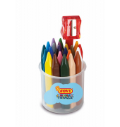 Wachsmalstifte Jumbo Easy Grip, 975, farbig sortiert, Dreikantform, 1,2x8,2cm (&Oslash;xL)