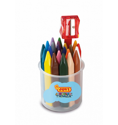 Wachsmalstifte Jumbo Easy Grip, 975, farbig sortiert, Dreikantform, 1,2x8,2cm (&Oslash;xL)