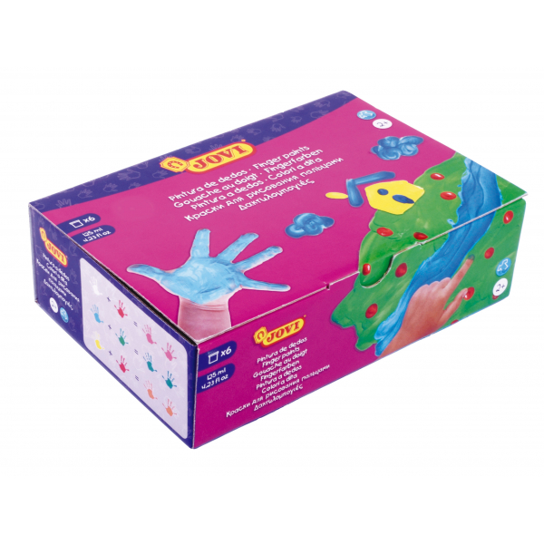 8412027029148 - Fingerfarben 6er Schachtel 125ml sortiert 8412027029148 Jovi