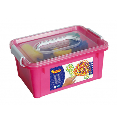Fingerfarben Set Box mit 6 Farben und Zubehör
