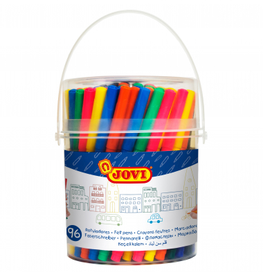 Faserschreiber Dose mit 96 Stück, farbig sortiert