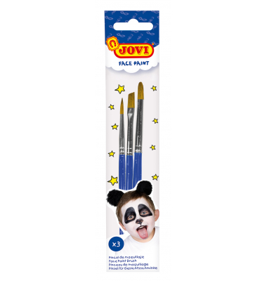 FACE PAINT Schminkpinsel Beutel mit 3 Stück Schminkpinsel