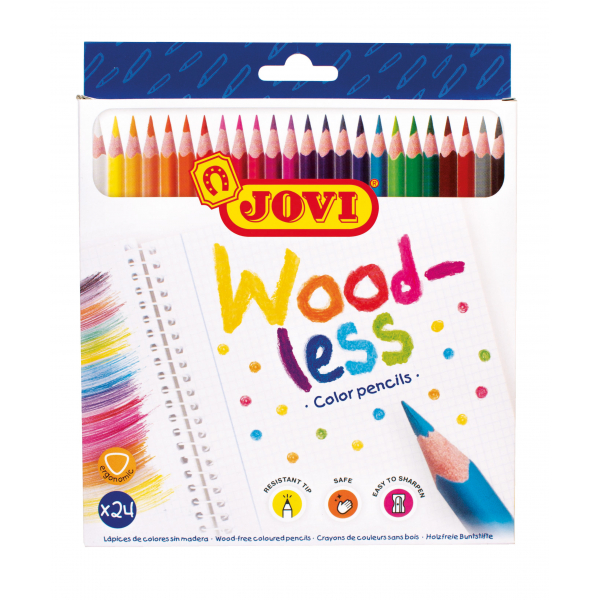 8412027031868 - Wood-less Farbstifte ergonomic 24er Schachtel farbig sortiert 8412027031868 Jovi