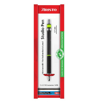Druckbleistift Feinminenstift Studio 0.70 schwarz, AR85707EB, H&auml;rte HB, 0,7mm, schwarz, mit Radiergummi