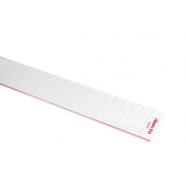 Schneidelineal 30 cm rote Schneidekante, glasklar