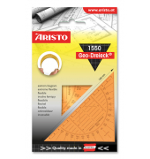 Geodreieck 16 cm orange-transp.,biegsam,ohne Facette