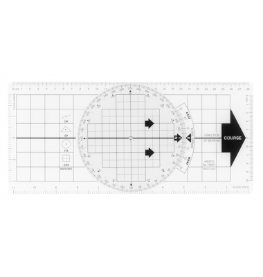 Navigations-Plotter 1 drehbare Kompassrose Navigations-Plotterschablone