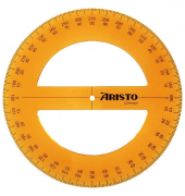 Contrast Vollkreis-Winkelmesser 360 Grad, Durchmesser 12cm, orange