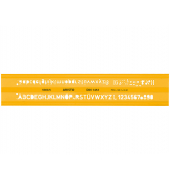 Schriftschablone gerade 5.0 mm DIN-14514, H-Profil, Mittelschrift