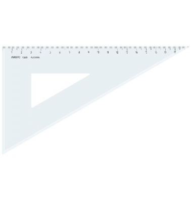 Dreieck 60 Grad mit Facette Hypotenuse 22.6 cm, Teilung 19.6 cm