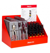 Profi Schnellverstellzirkel +D1 Pen Display 12xZirkel, 30xD1-Pen sort.