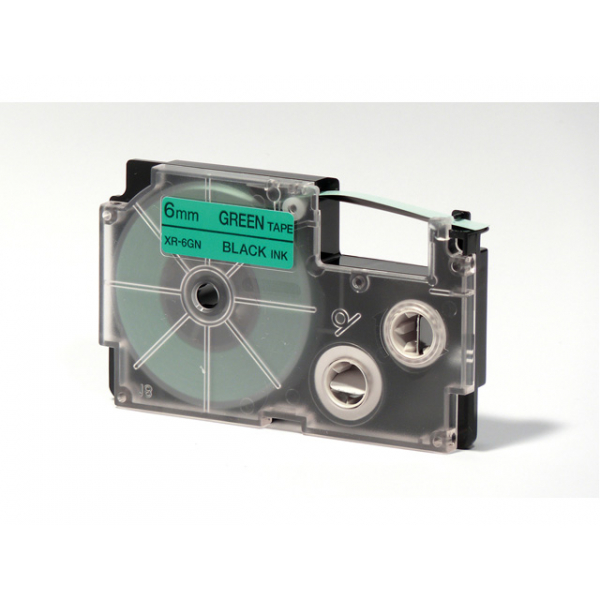 4971850120506 - CASIO XR-6GN1 - Schriftband 6 mm x 8 m schwarz  grün