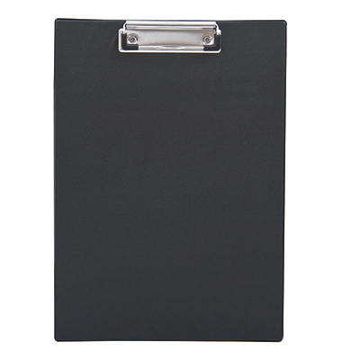 Klemmbrett 125308690, A4, schwarz, Polypropylen (PP), inkl Aufh&auml;nge&ouml;se