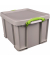 Aufbewahrungsbox Recycling 42RDG, 42 Liter mit Deckel, außen 520x440x310mm, Polypropylen, 100 % recycelt taubengrau
