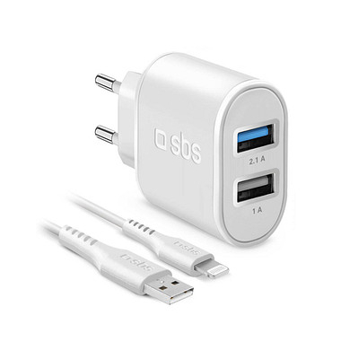 Ladekabel mit Adapter weiß, 10 Watt