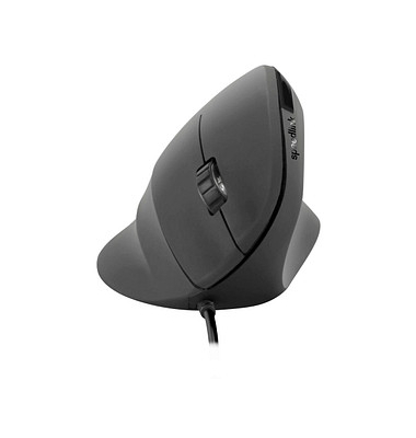PIAVO Maus ergonomisch kabelgebunden schwarz