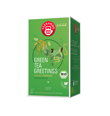 Tee Bio Luxury Cup Green Tea Greetings 68463, Gr&uuml;ner Tee, Beutel