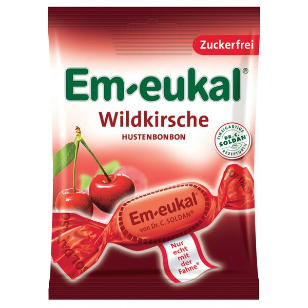 20 Stück Soldan Holding Em-eukal Hustenbonbon Wildkirsche 75 g, ohne Zucker 4009077024151 Soldan Holding